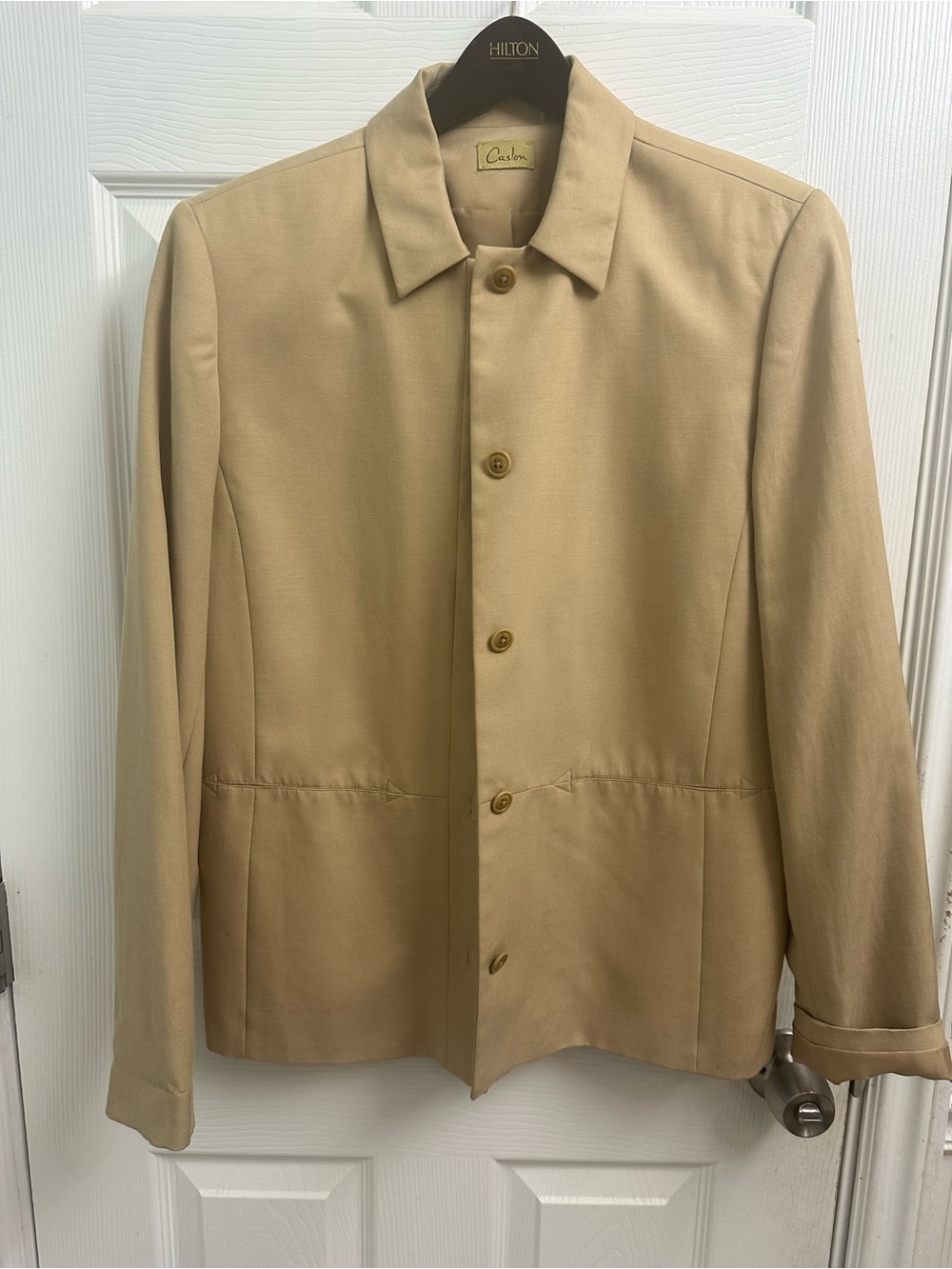 Caslon Career Blazer, fully lined. Tan color
